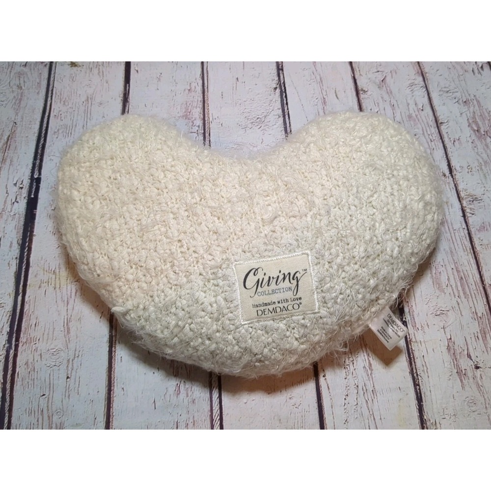 DEMDACO Giving Collection Giving Heart Weighted‎ Pillow Ivory